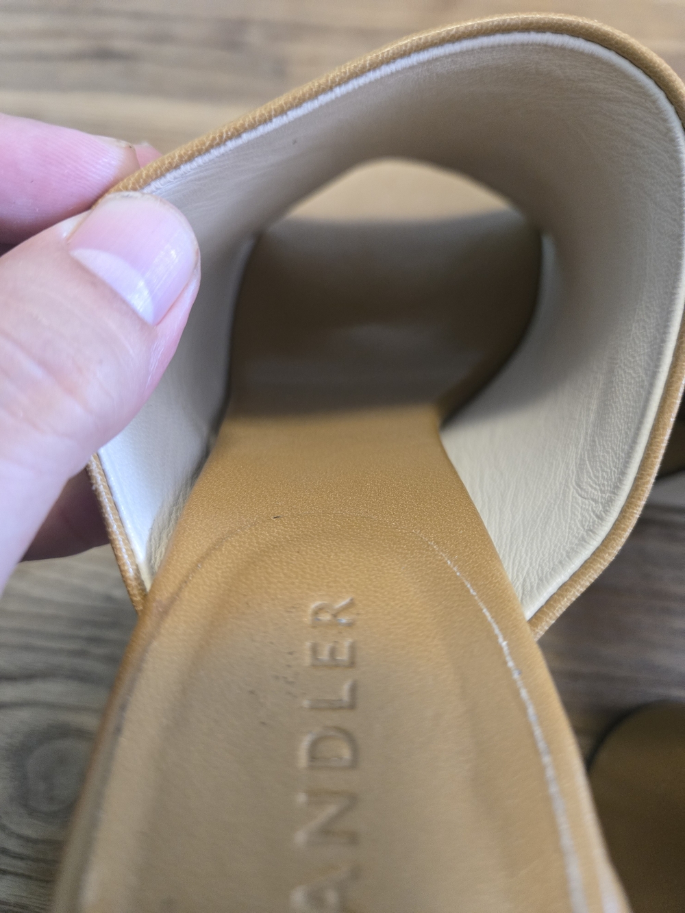 Wandler Women's Electra Leather Platform Mules Size 38 US 8 Beige - Picture 7 of 13